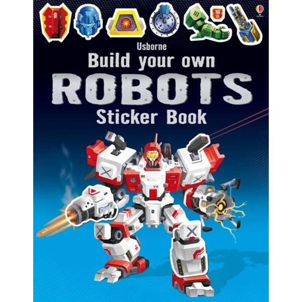 Budding engineers will love this technical book - a construction toy in sticker book form Children can use the stickers to add laser cannons stun guns and more to a huge range of robots including Bolt Blizzard and Ironstein Each robot comes with a statistics table of strengths and weaknesses and its own unique functions and weapons to do battle in the Scorax army of robots