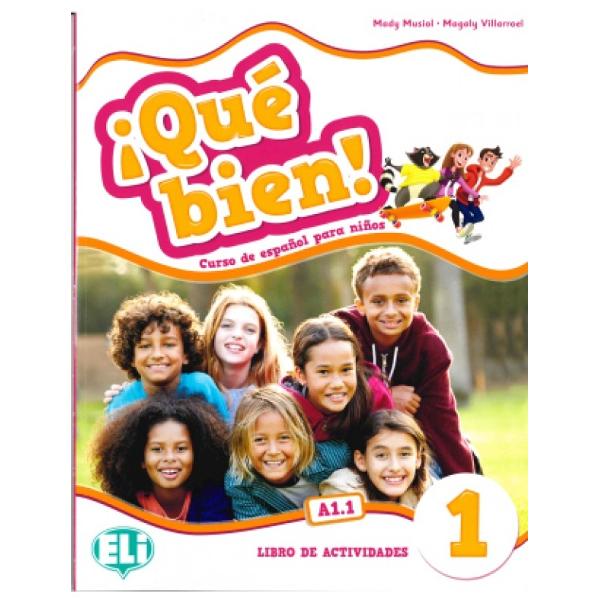¡Qué bien es el nuevo método de español en tres niveles para el desarrollo de las competencias básicas de los alumnos hasta el nivel A21 del MCER mediante objetivos claros y gracias a un método didáctico divertido Unos simpáticos personajes presentan diálogos y textos sencillos y situaciones familiares que pueden ser reutilizados fácilmente en otros contextos de la 