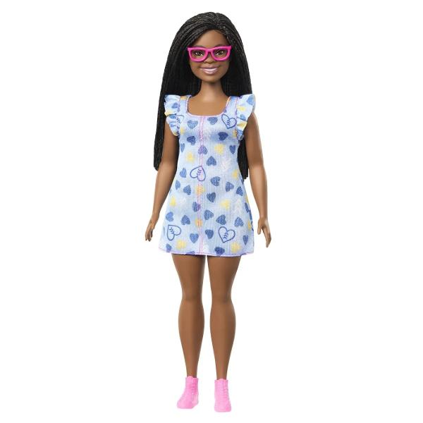 Conceputa pentru a reflecta lumea pe care o vad copiii astazi aceasta linie diversa de papusi Barbie Fashionistas prezinta stiluri stralucitoare si moderne care ofera posibilitati nesfarsite de povestire Barbie a colaborat cu Societatea Nationala pentru Sindromul Down pentru a crea o papusa Barbie cu sindrom Down care celebreaza aceasta comunitate Simboluri semnificative sunt incorporate in intreaga tinuta iar paleta de culori albastru si galben reprezinta constientizarea sindromului Down 