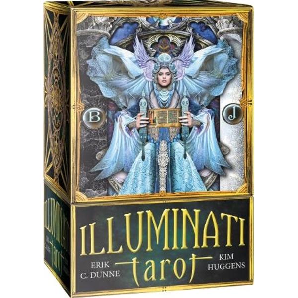This new edition of Illuminati Tarot upgrades the old classic deck with an extended booklet and the striking hard-cover package that characterizes the Premium format with bigger sized cards enriched by luxurious gilded edges Light is the key to understanding this masterpiece by Erik C Dunne and Kim Huggens because it works as a beacon for your pursuit of enlightenment—a warm comforting light that frees the mind relieves from fears and provides the energy to push beyond limits and 