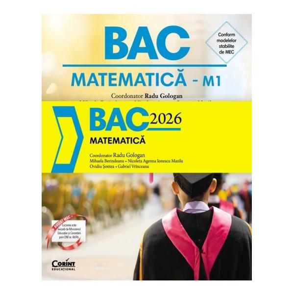 Aceast&259; colec&539;ie de exerci&539;ii î&537;i propune s&259; aduc&259; o noutate pe pia&539;a auxiliarelor de matematic&259; &537;i anume prezentarea gradual&259; ca dificultate &537;i ca finalitate a&537;teptat&259; a unei suite de teste utile pentru examenul de bacalaureat &537;i pentru preg&259;tirea treptat&259; a elevilorVolumul con&539;ine teste conforme cu programa de bacalaureat pentru specializarea matematic&259;-informatic&259; 