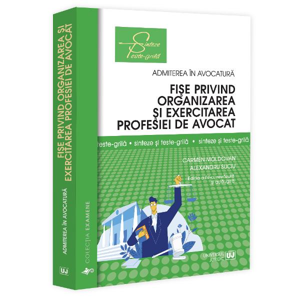 Edi&539;ia a IV-a a lucrarii „Fi&537;e privind organizarea &537;i exercitarea profesiei de avocat Sinteze &537;i teste-grila” a fost revazuta &537;i completata în concordan&539;a cu modificarile legislative interveniteLucrarea ofera o abordare clara &537;i sistematica a institu&539;iilor &537;i no&539;iunilor relevante pentru organizarea &537;i exercitarea profesiei de avocat prezentate sub forma de fi&537;e tematice &537;i întrebari de tip 