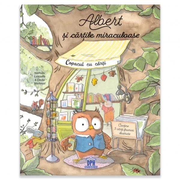 „Albert &537;i c&259;r&539;ile miraculoase” este o carte unic&259; ce combin&259; o poveste principal&259; cu mai multe c&259;rticele inserate în paginile ei fiecare ascunzând o poveste separat&259; cu un mesaj emo&539;ionant Albert librarul p&259;durii ajut&259; animalele din jur g&259;sind pentru fiecare cartea de care are nevoie Pe m&259;sur&259; ce povestea se desf&259;&537;oar&259; cititorul descoper&259; cinci minilibreturi interactive 
