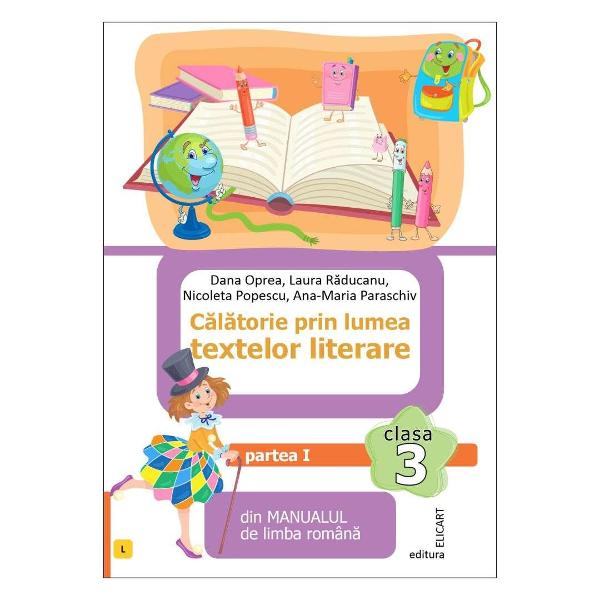 Pentru manual LiteraTextele din manualul de limba român&259; de clasa a III-a au constituit punctul de ple­care pentru exerci&539;ii variate de literatur&259; comunicare compuneri vocabularDe asemenea auxiliarul con&539;ine date despre autori &537;i operele lor curiozit&259;&539;i Tipurile variate de exerci&539;ii propuse îi preg&259;tesc pe elevi &537;i pentru concursurile &537;colare la care vor participabr 