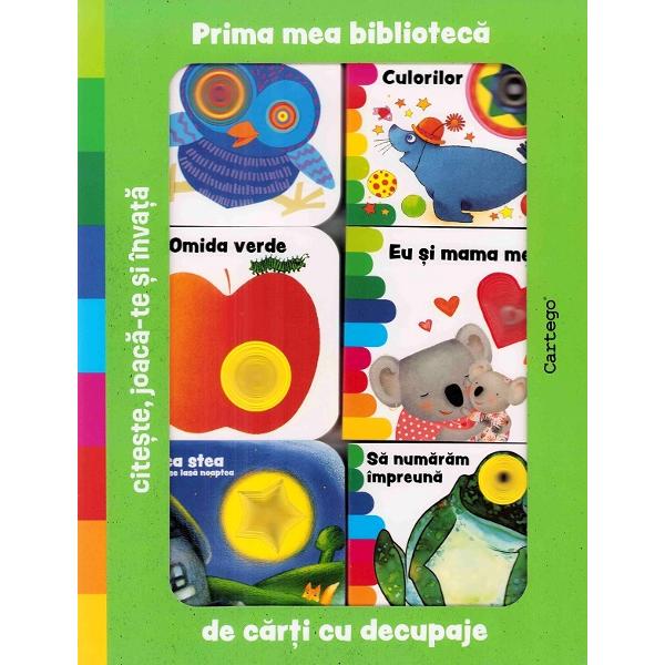 Citeste joaca-te si invata Descopera cele sase carti interactive indragite de copii in acest format mic cum sunt si manutele lor Contine• Omida verde - proiect si ilustratii Giorgio Vanetti• Ce sunet scoti - proiect si ilustratii Giulia Orecchia• Circul culorilor - proiect si ilustratii Emanuela Bussolati• Sa numaram impreuna - proiect Emanuela 