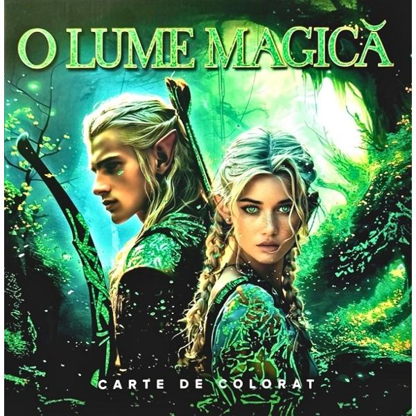 O lume magica nu este doar o carte de colorat Este o invitatie un pas bland peste pragul unei realitati ascunse unde tot ce ai visat vreodata prinde viata in culori si lumina Aici printre flori uriase si paduri fermecate zanele isi tes destinele cu fire de praf de stele In fiecare colt al acestui taram se ascunde o poveste despre curaj despre prietenie despre iubirea care strabate timpul si spatiul Fiecare pagina te cheama sa-i dai viata Fiecare contur asteapta atingerea ta 