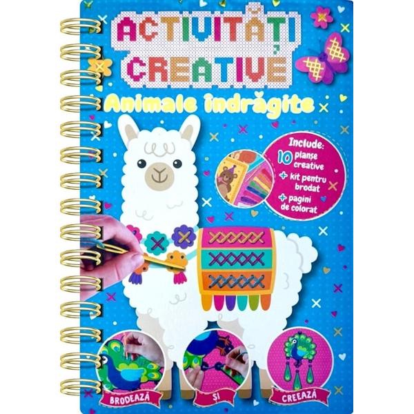 Brodeaza creeaza si coloreazaPur si simplu cu ajutorul planselor creative si a kit-ului de brodat poti crea broderii unice Apoi ia creioanele colorate si da viata paginilor de coloratInclude• 10 planse creative• kit pentru brodat 8 ate colorate  1 ac de plastic• pagini de coloratAVERTISMENT Contraindicat copiilor mai mici de 3 ani Produsul poate contine componente mici care se pot inghiti existand 