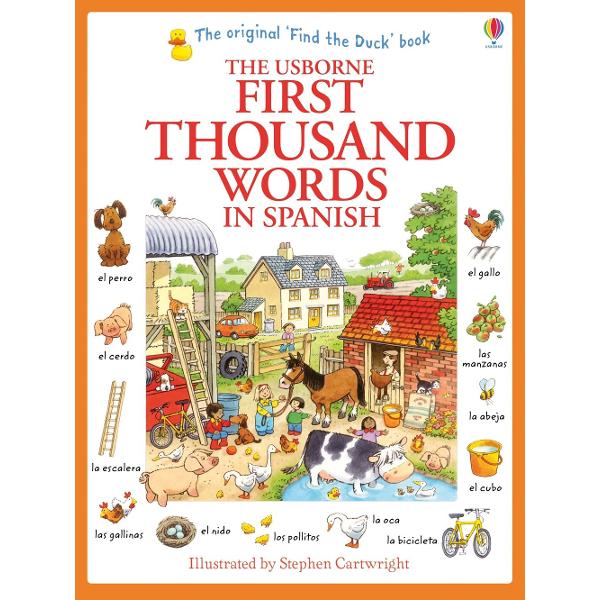 A classic bilingual SpanishEnglish word book illustrated with busy scenes and labelled pictures to help children learn key Spanish vocabulary Includes an EnglishSpanish word list and a pronunciation guide to ensure effective long-term learning Readers can hear how to pronounce every word by listening to a native Spanish speaker at the Usborne Quicklinks website Fully revised and updated for 2014 and beyond with new words added redundant words removed and pictures updated