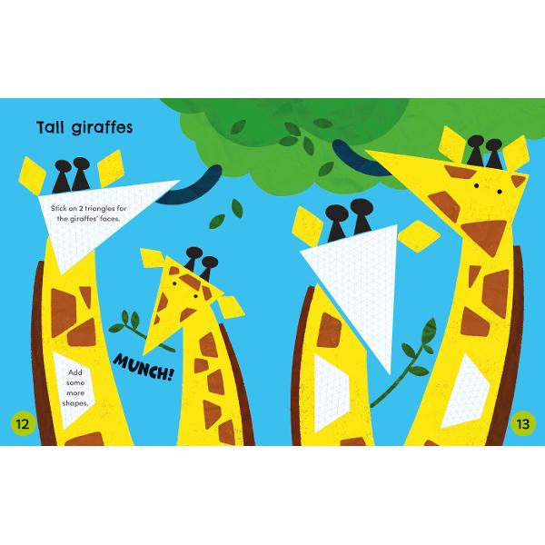 Children are invited to cut out shapes from the cutting pages and glue them onto the illustrated scenes The large simple shapes to cut around are perfect for little hands to follow and provide a fun way to practise scissor skills From cute and cuddly pets to ferocious lions tigers and bears there are all sorts of wonderful animals to create in this imaginative book There are also lots of things to talk about on each page to improve vocabulary