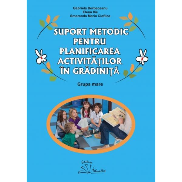 Aceast&259; lucrare se adreseaz&259; cadrelor didactice care folosesc în special caietul de munc&259; independent&259; pe domenii experien&539;iale „Cu bine gradini&539;&259; drag&259;” - grupa mare 5-6 ani realizat de acelea&537;i autoare &537;i publicat la Editura Tehno-Art Con&539;inutul acestei lucr&259;ri ofer&259; idei &537;i sugestii privind planificarea tematic&259; anual&259; a temelor de studiu proiecte tematice &537;i teme 