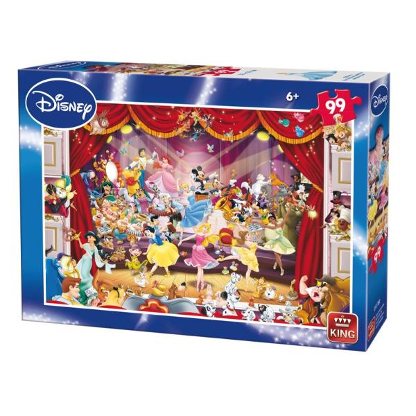 Puzzle Tearoom & Theater 99 pieseIntra in lumea povestilor si bucura-te de acest puzzle simpatic ce-ti va incanta ziua Mickey Mouse Alba ca zapada Frumoasa si Bestia Cenusareasa Mowgli Tinkerbell si multi altii iti vor tine companieDimensiuni puzzle 33x22 cmDimensiuni cutie 25x19x4 cm