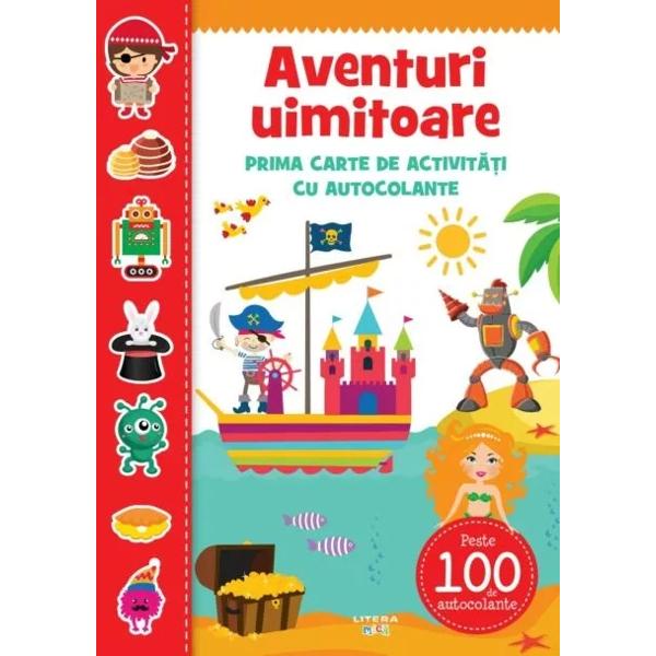 O carte cu autocolante perfect&259; pentru a-i introduce pe copii &icirc;n aventuri uimitoare cu pira&355;i magicieni sirene t&259;r&acirc;muri noi sau fantasticeCele peste 100 de autocolante pline de culoare ofer&259; celor mici prilej de joac&259; &icirc;n timp ce &icirc;nva&355;&259; Autocolantele cu litere &537;i cu imagini &icirc;i ajut&259; s&259;-&537;i dezvolte creativitatea abilit&259;&355;ile motorii &537;i cele logice C&259;r&355;ile din 