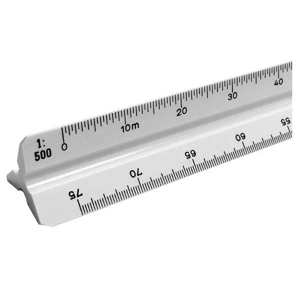 Rigla cu 6 scale din material plastic rigid rezistentPotrivita pentru plansete de inginerieForma ergonomica triunghiularaCu 3 fete dublu gradate permite transformareacitirea imediata a milimetrilorcentimetrilor de pe planse in centimetrimetriDimensiunile sunt marcate in centimetri si in metri cu negruGradata pe o lungime de 30 cm
