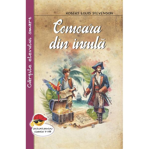 Comoara din insula-Louis StevensonIncepand din octombrie 1881 apare sub forma de foileton intr-un periodic pentru tineret Comoara din insula romanul de aventuri care ii aduce notorietatea lui StevensonIn 1884 avea sa fie publicat in volum Stevenson a inceput romanul in joaca pentru a-l distra pe Llyod fiul sotiei sale desenase harta unei insule imaginare „Insula comorii“; alaturi de ea o alta insulita se numea pitoresc „Insula 