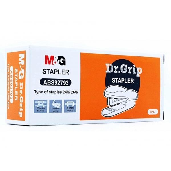 - capsator calsic M&G 246- realizat din plastic &537;i metal- grip de cauciuc si forma ergonomica in zona de actionare pentru o folosire confortabila- tip de capsare închis&259; &537;i deschis&259;- garantat pentru folosin&539;&259; pe via&539;&259; sau pentru un num&259;r de minimum 20000 de utiliz&259;ri- disponibil în trei culori clasice negru albastru &537;i alb- capseaza pana la 20 de coli utilizand capsele M&G 