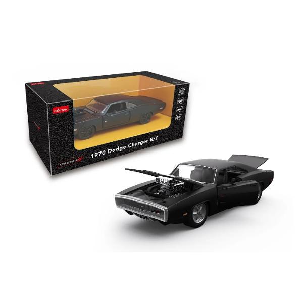 Masinuta are proportiile ideale pentru momente pline de distractie si amuzament Masinuta metalica DODGE CHARGER RT 1970 cu scara 1 la 36 are anvelope de cauciuc si un design detaliat interior-exterior realizat din material metalic turnat cu accesorii realizate din material plastic portiere de calitate superioara Copilul dumneavoastra se poate juca in voie cu masina metalica DODGE CHARGER RT 1970 cu scara 1 la 36 oferita de brandul international Rastar Nicio cursa nu este imposibil de 
