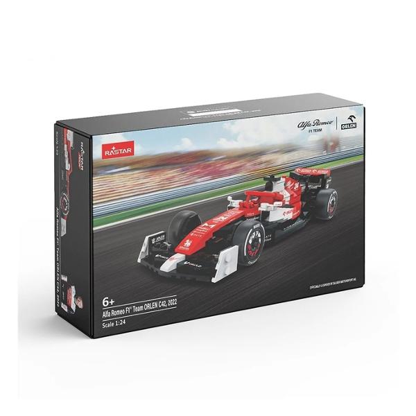 Kitul de constructie ALFA ROMEO F1 TEAM ORLEN C42 2022 de la Rastar este o jucarie ideala pentru copiii de peste 6 ani si pentru toti fanii Formulei 1 care vor sa recreeze acasa adrenalina curselor Realizat la scara 124 acest model detaliat reproduce fidel monopostul echipei Red Bull Racing cu designul emblematic in culori rosu negtru si alb exact ca in sezonul de F1 Setul contine piese din plastic durabil si usor de asamblat oferind o activitate distractiva si educativa care dezvolta 