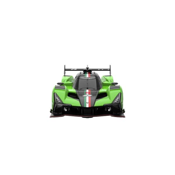 Copilul dumneavoastra se poate juca in voie cu masina cu telecomanda LAMBORGHINI SC 63 scara 1 la 24 oferita de brandul international Rastar Nicio cursa nu este imposibil de castigat cu acesta masinuta replica oficiala cu licenta a modelului original construita cu mare atentie la detalii Masinuta are proportiile ideale pentru momente pline de distractie si amuzament Masinuta functioneaza pe frecventa de 24GAlimentarea se face astfel  pentru masinuta sunt necesare 3 baterii tip AA  iar 