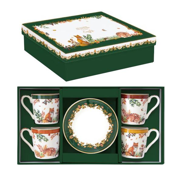 Set cu 4 ce&537;ti cu farfurioar&259; din por&539;elan 100 ml – Easy Life colec&539;ia Forest DreamSavureaz&259; momentele de r&259;gaz cu un set elegant de patru ce&537;ti din por&539;elan fin parte din colec&539;ia Forest Dream de la strong data-start239 