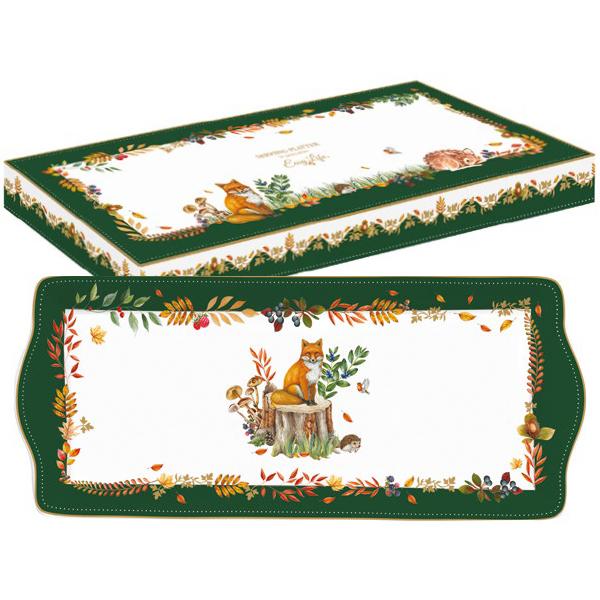 Platou din por&539;elan 35x15 cm – Easy Life colec&539;ia Forest DreamServe&537;te aperitivele pr&259;jiturile sau gust&259;rile preferate cu elegan&539;&259; pe acest platou din por&539;elan fin semnat Easy Life Parte din colec&539;ia em data-start279 