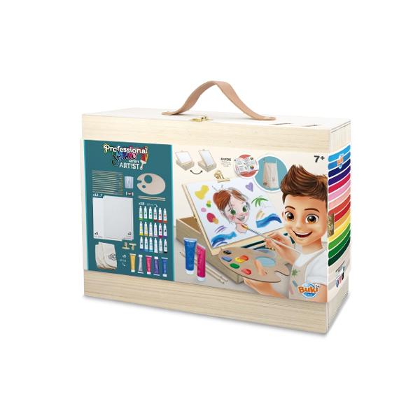 Pune-&539;i &537;or&539;ul &537;i înva&539;&259; tehnicile picturii acrilice cu aceast&259; cutie de art&259; din lemn care se transform&259; într-un &537;evalet Cutia are dou&259; crest&259;turi astfel încât s&259; po&539;i alege unghiul &537;evaletului &536;evaletul poate fi a&537;ezat vertical sau orizontal Fixeaz&259; foaia de hârtie sau pânza sub&539;ire cu cele dou&259; cleme furnizate Datorit&259; ghidului inclus vei putea 