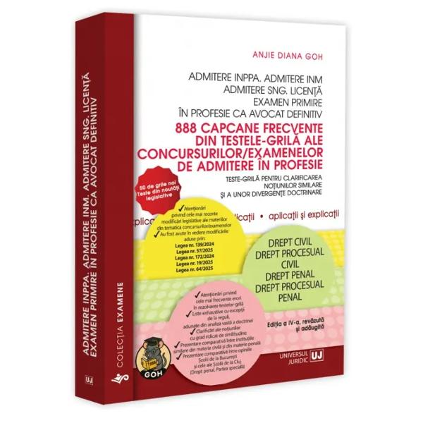 În continuarea primelor trei edi&539;ii care se dovedesc a fi de un real succes în preg&259;tirea candida&539;ilor pentru concursuri &537;i examene m&259;rturie fiind atât reu&537;ita celor care au folosit cu încredere acest instrument util cât &537;i num&259;rul de exemplare vândute prezenta carte din colec&539;ia „Examene” î&537;i continu&259; misiunea de preg&259;tire &537;i antrenare a 