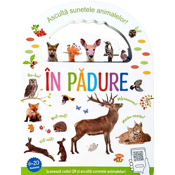• Atentie Aceasta carte contine coduri QR care pot fi scanate cu telefonul sau tableta pentru a asculta sunetele autentice ale animalelor de la ferma Nu exista butoane fizice pentru redarea sunetului - accesul la sunete se face exclusiv prin codurile QRAceasta carte captivanta este o adevarata aventura pentru micii exploratori ai naturii Imprietenind copiii cu lumea padurii si a animalelor aceasta carte le ofera posibilitatea de a asculta sunetele autentice ale 