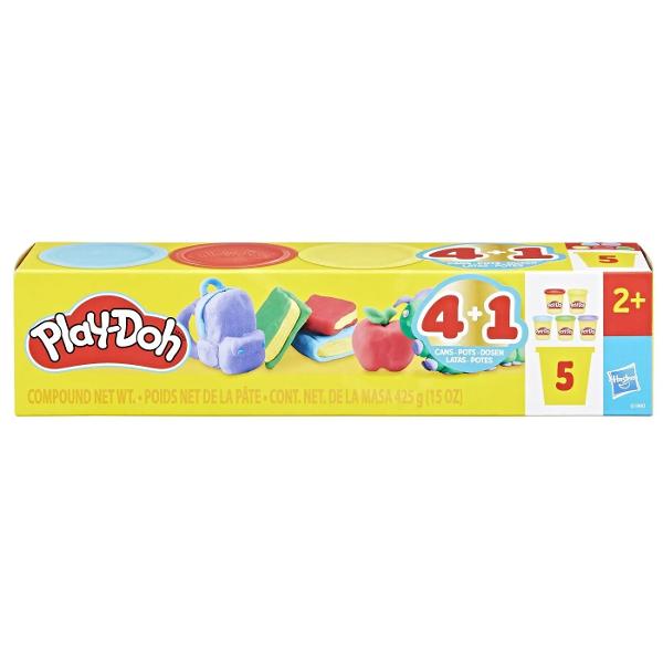 Pachetul de 5 cutii cu plastelina Play-Doh Back to School este mai mult decat o simpla jucarie pentru clasa Este un set Play-Doh excelent pentru o multime de activitati creative diferite pentru copiii de la 2 ani in sus Copiii isi pot stimula imaginatia si simturile cu 5 culori inclusiv 85 de grame din fiecare culoare Indiferent daca sunt gata sa inceapa scoala sau inca isi descopera lumea acasa acest pachet este perfect pentru cadourile copiilor sau ca supliment pentru orice jucarii 