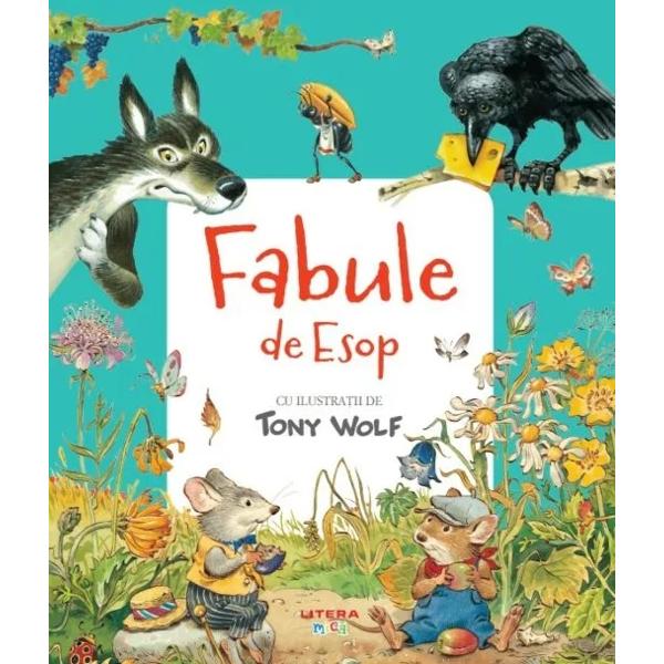 Descoper&259; câteva dintre cele mai cunoscute fabule ale lui Esop adaptate pe în&539;elesul celor mai mici &537;i înso&539;ite de ilustra&539;iile pline de culoare ale lui Tony WolfTextele scrise cu litere mari de tipar îi ajut&259; pe copii s&259; fac&259; primii pa&537;i în universul lecturii