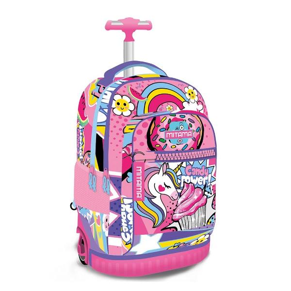 Trollerul Mitama cu design de floare este alegerea perfecta pentru cei care doresc un accesoriu practic si elegant Cu trei compartimente spatioase acest troller ofera suficient spatiu pentru toate lucrurile tale esentialeDesign atragator cu floare3 compartimente pentru o organizare eficientaIdeal pentru calatorii sau scoala