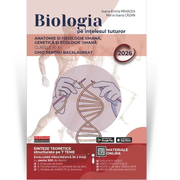 Descoper&259; „Bacalaureatul pe în&539;elesul tuturor” noul concept inovator de înv&259;&539;areSINTEZE TEORETICE – structurate pe teme conform programelor &537;colareEVALUARE PROGRESIV&258; ÎN 3 PA&536;IA Evaluare de baz&259;B Familiarizare cu cerin&539;ele de tip BACC Modele de subiecte înso&539;ite de baremeSuport digital accesibil prin intermediul codurilor QR ce includebr 