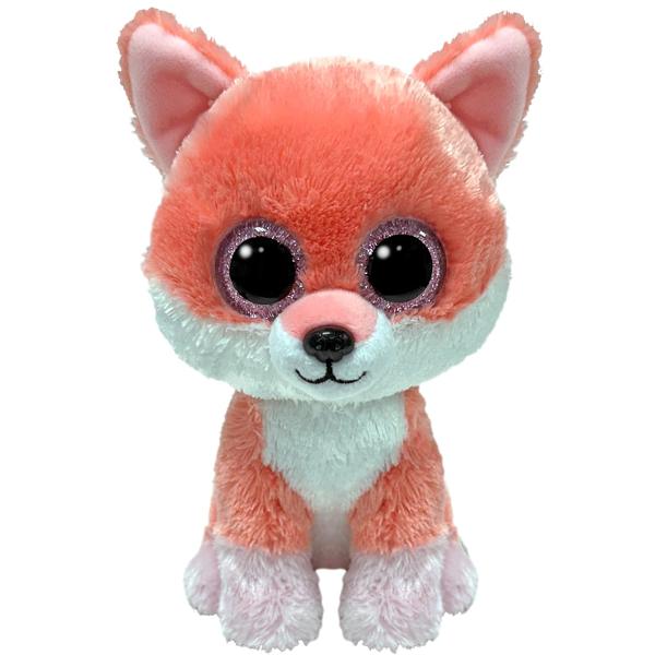 Jucarie de plus TY Beanie Boos - VIXEN vulpe portocalie 15 cm TY 37390