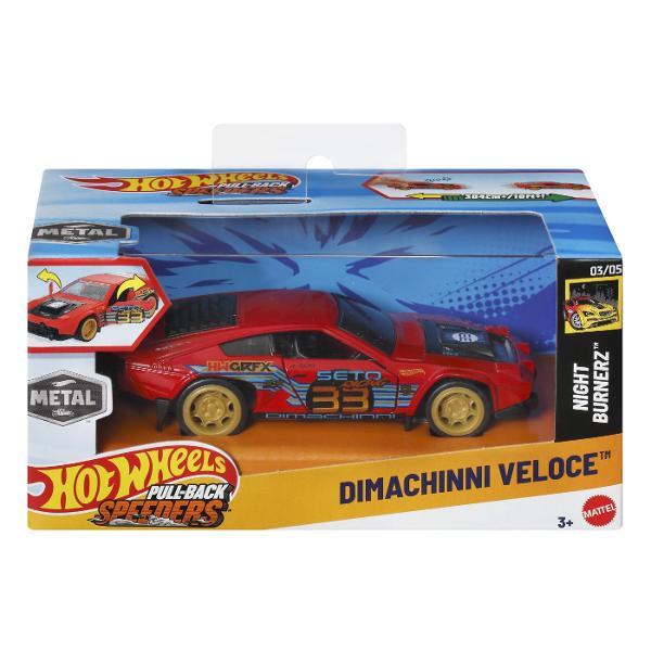 Aceste vehicule din metal Hot Wheels sunt la scara 143 cu decor autentic Fiecare include o caracteristica interactiva precum Rolomatics care evidentiaza miscarile motorului sau usile capotele sau portbagajul care se deschid Cu detalii atat de grozave posibilitatile de joaca sunt nesfarsite pentru copii iar colectionarii le vor dori pe toate Fiecare se vinde separat in functie de disponibilitate Culorile si decoratiunile pot varia Acest set contine masinuta metalica Hot Wheels 