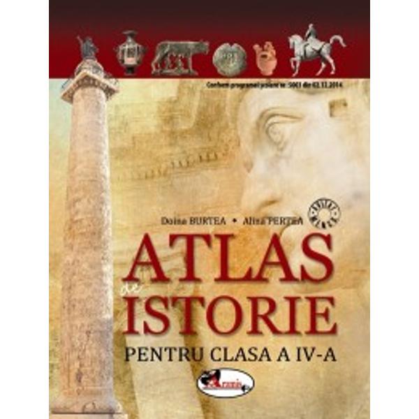 Atlasul enciclopedic dedicat micilor iubitori ai istoriei – un plus necesar desf&259;&537;ur&259;rii orelor de Istorie – v&259; aduce în aten&539;ie h&259;r&539;i fotografii informa&539;ii despre epocile evenimentele sau personalit&259;&539;ile istorice abordateCon&539;inuturile abordate în paginile acestui atlas sunt în conformitate cu programa 
