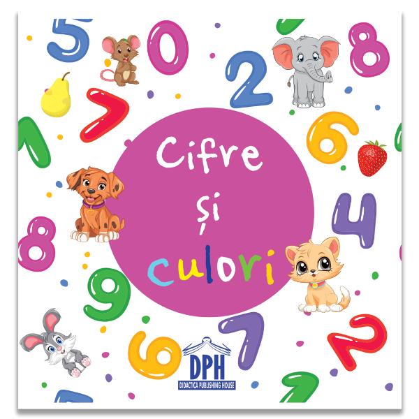 Carte pliat&259; din care cei mici înva&539;&259; care sunt culorile de baz&259; împreun&259; cu cifrele din imagini Imaginile sunt legate în &537;ir &537;i se pliaz&259; sub form&259; de carte