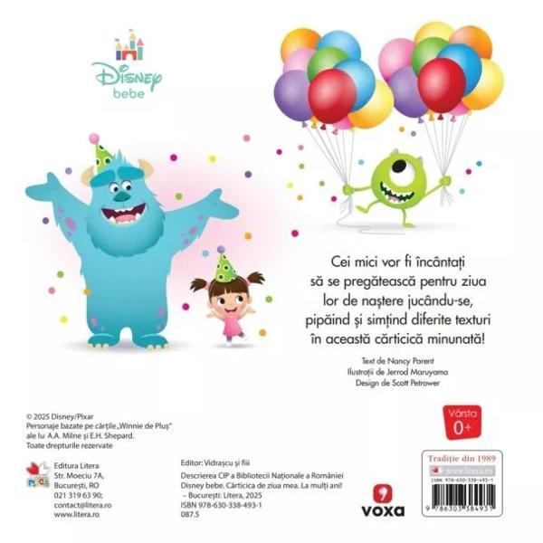 Cei mici vor fi &icirc;nc&acirc;nta&539;i s&259; se preg&259;teasc&259; pentru ziua lor de na&537;tere juc&acirc;ndu-se pip&259;ind &537;i sim&539;ind diferite texturi &icirc;n aceast&259; c&259;rticic&259; minunat&259;&nbsp;