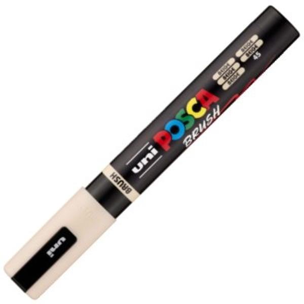 Marker cu varf pensula UNI PC 5BR Posca 1-4 mm bej M1619