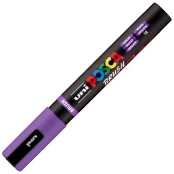 Marker cu varf pensula UNI PC 5BR Posca 1-4 mm violet M1611