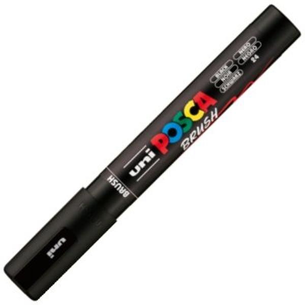 Marker cu varf pensula UNI PC 5BR Posca 1-4 mm negru   M1616