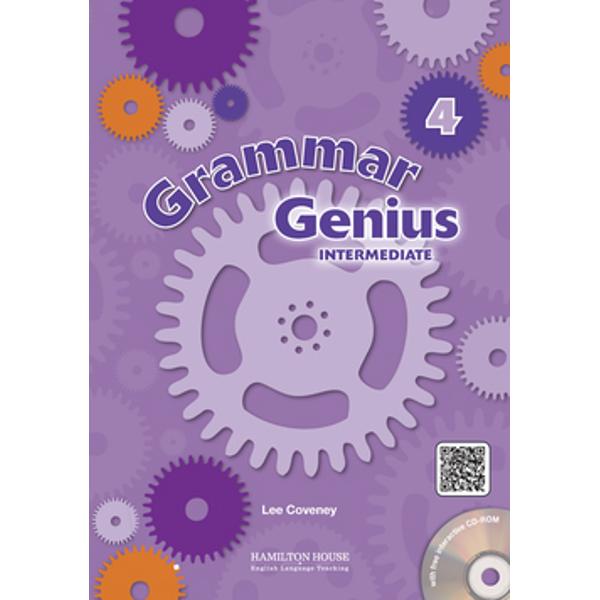 Grammar Genius is a series of beautifully illustrated grammar reference and practice books taking students from Beginner to Intermediate level Students are slowly introduced to FCE and ECCE-style tasks throughout the course Thanks to its thoroughly-researched syllabus it can be used alongside any course book Join the young inventor Eugenius his robot Dax and his friends in Grammar Genius 4 and have fun discovering English 