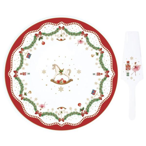 Serve&537;te pr&259;jiturile &537;i deserturile de s&259;rb&259;toare cu stil &537;i elegan&539;&259; folosind acest set rafinat din colec&539;ia Magie de Noël de la Easy Life Realizat din por&539;elan fin setul include 
