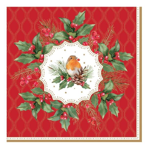 Completeaz&259; mesele festive cu aceste &537;erve&539;ele din hârtie de înalt&259; calitate parte din colec&539;ia Christmas Berries de la Easy Life Cu 3 straturi sunt rezistente &537;i absorbante ideale pentru mesele de 