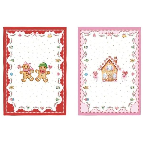 Adaug&259; o not&259; festiv&259; buc&259;t&259;riei tale cu acest set de 2 prosoape din bumbac 100 din colec&539;ia Sweet Christmas semnat&259; Easy Life Realizate din &539;es&259;tur&259; natural&259; moale &537;i 