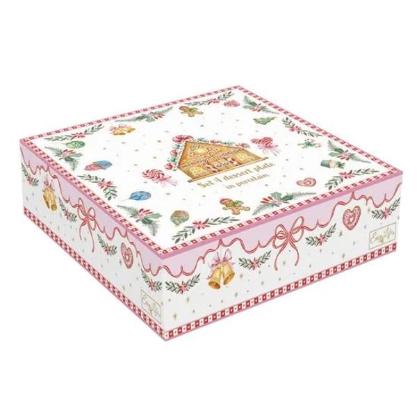 Adaug&259; un strop de magie mesei de s&259;rb&259;toare cu setul de 4 farfurii din colec&539;ia&nbsp;Sweet Christmas&nbsp;de la&nbsp;Easy Life Realizate din&nbsp;por&539;elan fin de &icirc;nalt&259; calitate aceste farfurii &icirc;mbin&259; elegan&539;a clasic&259; cu un design festiv plin de 