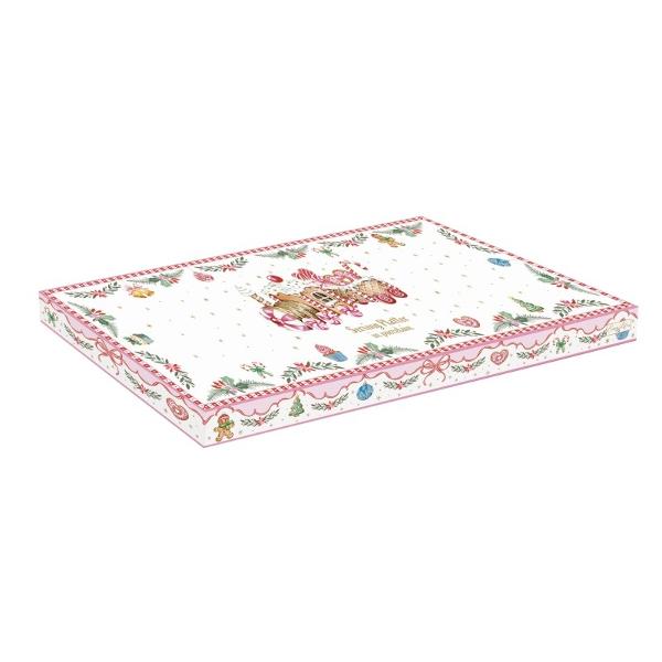 Îmbog&259;&539;e&537;te mesele festive cu acest platou din por&539;elan fin parte din colec&539;ia Sweet Christmas de la Easy Life Decorat cu elemente delicate în nuan&539;e pastelate inspirate de strong data-start372 