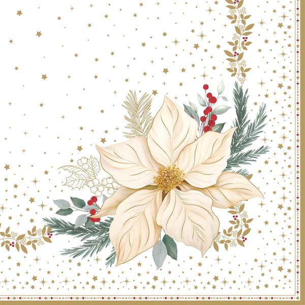 Completeaz&259; mesele festive cu aceste &537;erve&539;ele din hârtie de înalt&259; calitate parte din colec&539;ia White Elegance de la Easy Life Cu 3 straturi sunt rezistente &537;i absorbante ideale pentru mesele de 