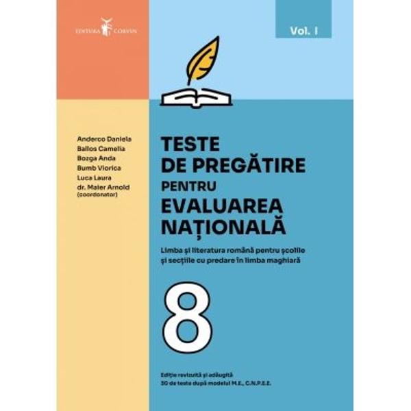 30 de teste dup&259; modelul M E C N P E EAceast&259; culegere este realizat&259; sub forma a 60 de teste ap&259;rut&259; în dou&259; volume volumul I – 30 de teste &537;i volumul al II-lea – 30 de teste fiind dedicat&259; elevilor din &537;colile &537;i clasele cu predare în limba maghiar&259; Culegerea este în conformitate cu programa &537;colar&259; în vigoare con&539;inând teste elaborate 