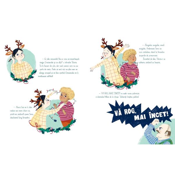 Sara iube&537;te Cr&259;ciunul &537;i toat&259; magia care îl înconjoar&259; – colindele lumini&539;ele colorate fursecurile &537;i brazii împodobi&539;i Al&259;turi de prietenul ei Tiberiu î&537;i dore&537;te s&259; duc&259; spiritul Cr&259;ciunului &537;i celor care nu au parte de el Cu mult&259; imagina&539;ie &537;i cu ajutorul familiei cei doi preg&259;tesc „pache&539;ele magice” pline de bun&259;t&259;&539;i &537;i 