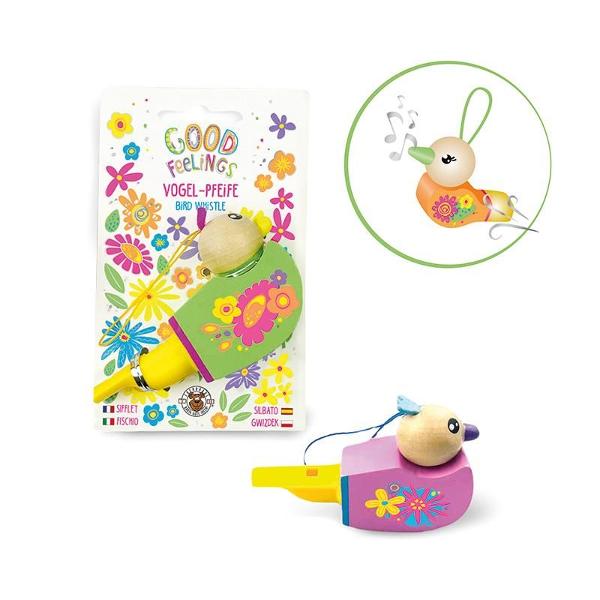 Acest fluier colorat din lemn în form&259; de pas&259;re este un accesoriu fermec&259;tor atât pentru tineri cât &537;i pentru adul&539;i O idee ideal&259; de cadou cu culori neon &537;i folie argintie pe ambalaj Recomandat copiilor cu vârsta de 24 de luni &537;i peste Include culori neon &537;i folie argintie pe spatele cartonului ambalat într-o pung&259; de polietilen&259; Dimensiunea fluierului aprox 90 x 50 x 24 