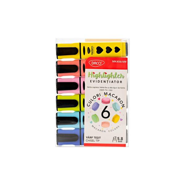 Adaug&259; un strop de culoare delicat&259; &537;i rafinat&259; noti&539;elor tale cu setul de markere eviden&539;iatoare cu lichid în culori macaron Perfect echilibrate între func&539;ionalitate &537;i estetic&259; aceste markere pastelate sunt ideale pentru cei care vor s&259; organizeze &537;i s&259; eviden&539;ieze cu stilCaracteristici produsVârf te&537;it cu l&259;&539;ime de 58 mm – pentru 